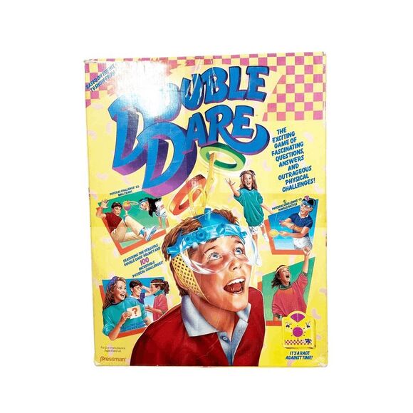 Vintage Nickelodeon Double Dare Skill Action Game Counted & Complete - Picture 1 of 11